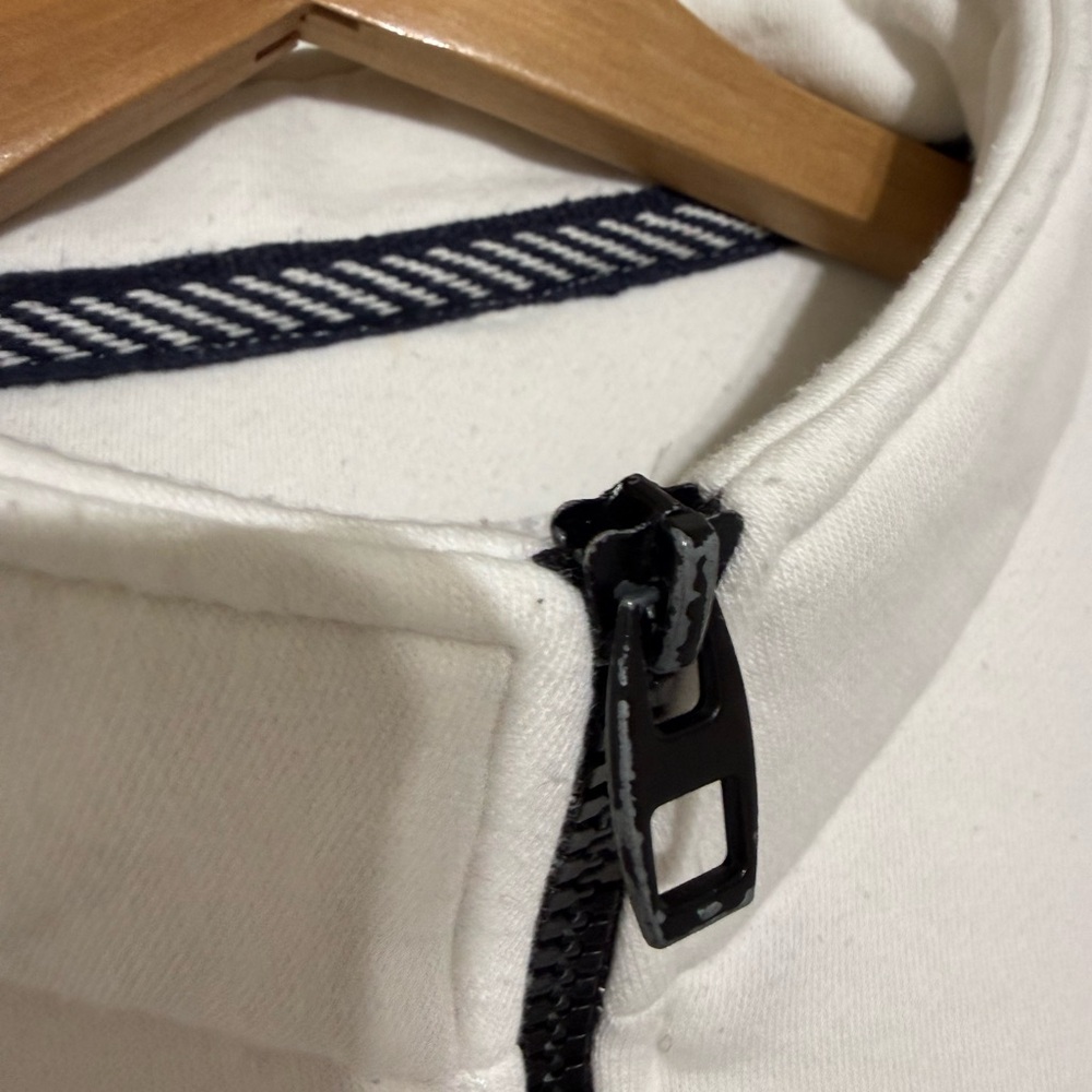 Men's White Full-Zip Sweater - Picture 6 of 11